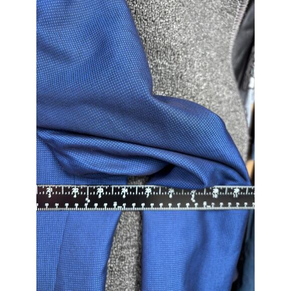 Vinci Tuxedo Jacket Mens Blue Satin Lapel One Button Blazer Designed in Italy - Picture 7 of 7